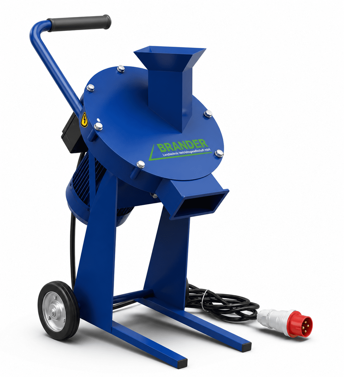 Holzschredder 3 kW, 230V – Gartenhäcksler bis 80 mm Astschredder kompakt