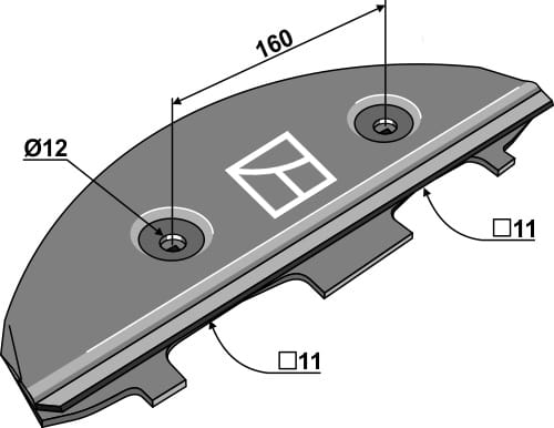 98.DEE-704 Gleitkufe - passend zu John Deere	DC23289