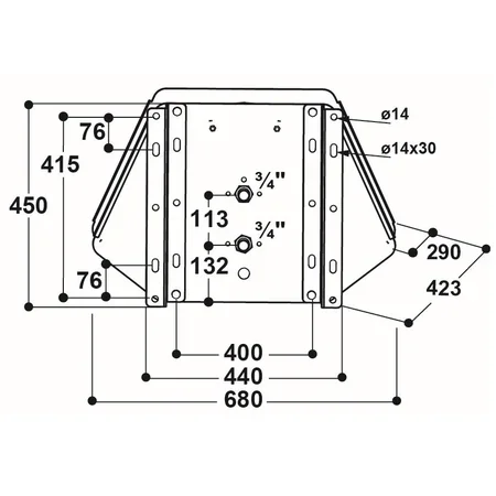 Patura double trough drinking trough, model 490