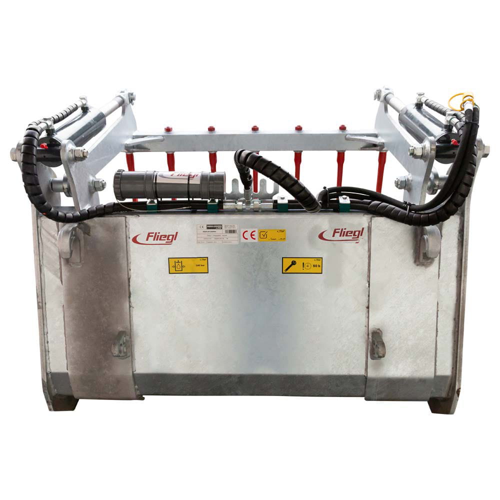 Fliegl manure and silage grab fork, galvanized – robust grab fork with Euro standard attachment