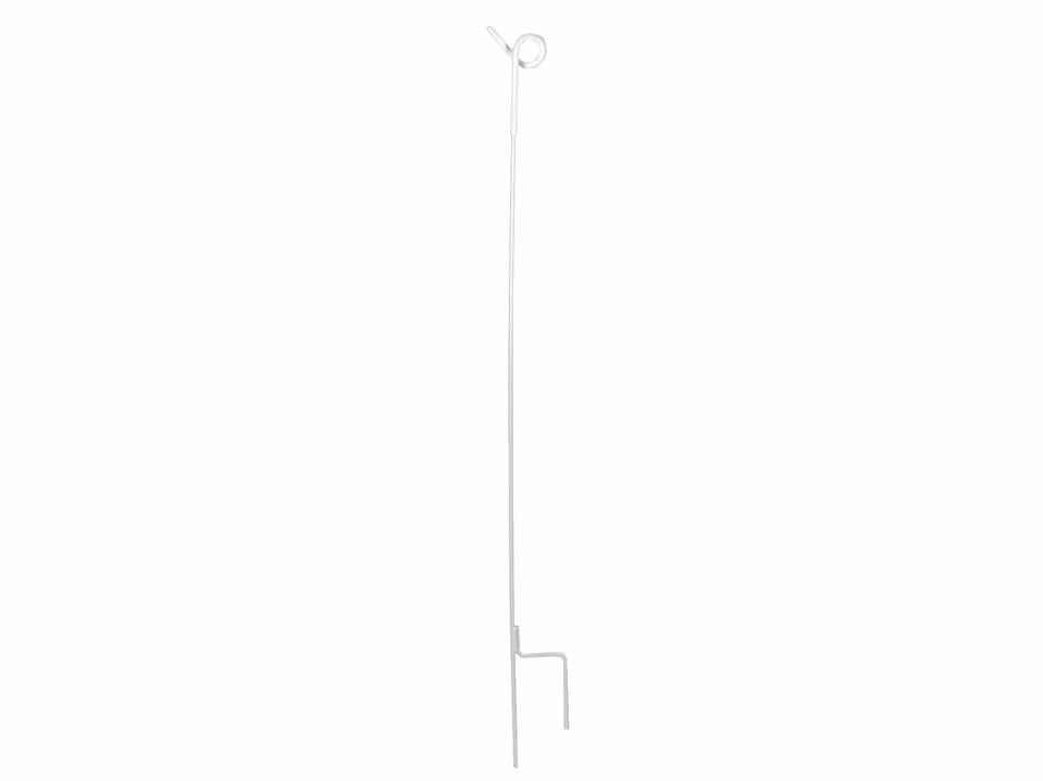 White metal post, Ø 7mm, 105cm, 90cm above ground
