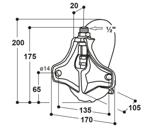 Suevia piglet drinking trough model 92R-VA