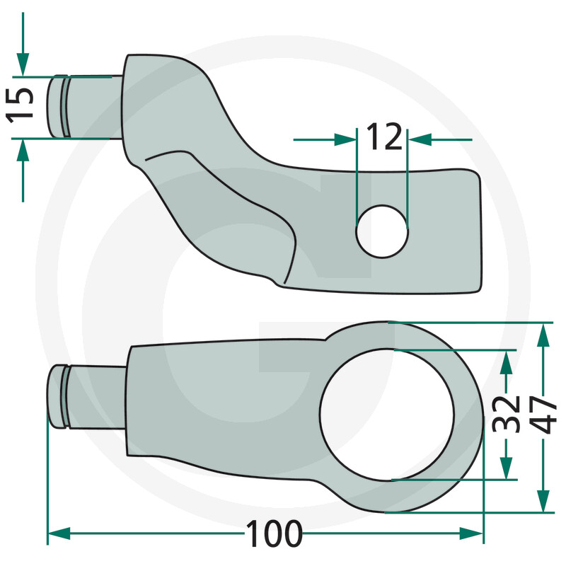 Steuerhebel - passend zu Pöttinger Eurotop, Top