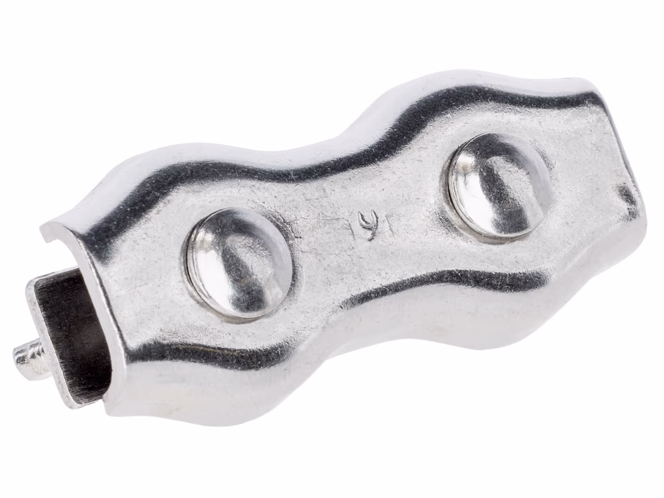 5x AKO Nirosta-Verbinder für Elektro- seil bis 8mm