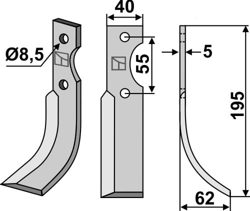 BL5440 Fräsmesser R - passend zu M.A.B. Bocchini