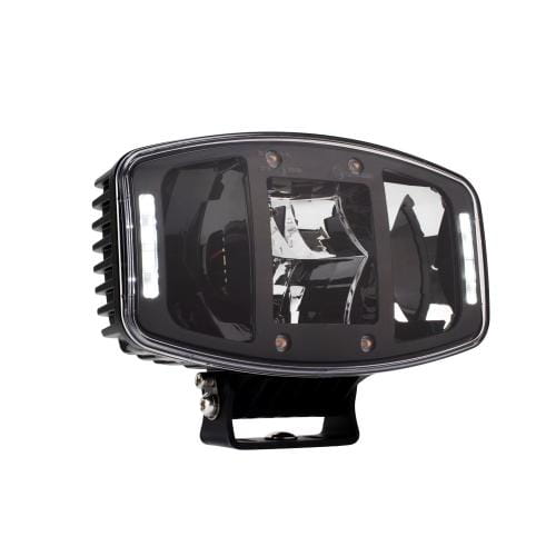 LED Fahrscheinwerfer mit zweifarbigem Positionslicht und bernsteinfarbenem Warnblitz - 120W