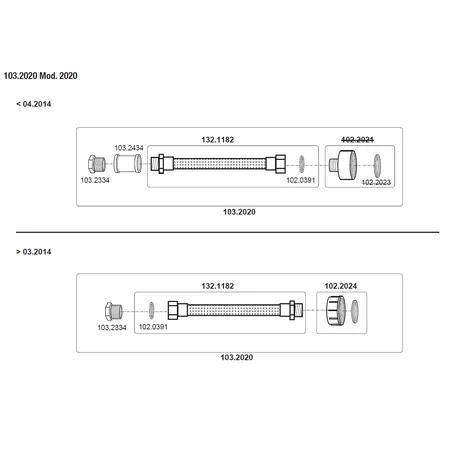 Patura connection set 70cm - for IBC containers