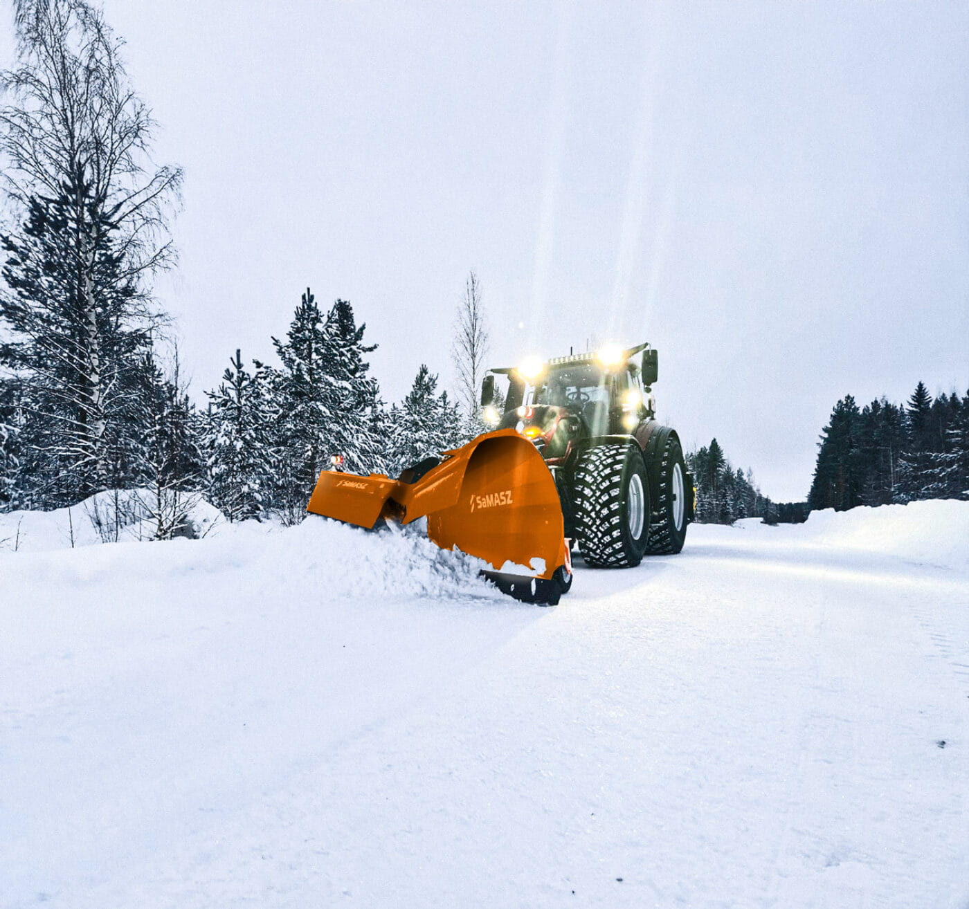 Schneepflug, Traktor, Schneeweg, Einsatzfahrzeug, Winterdienst
