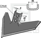 BL28168 Gänsefußschar 280 x 6