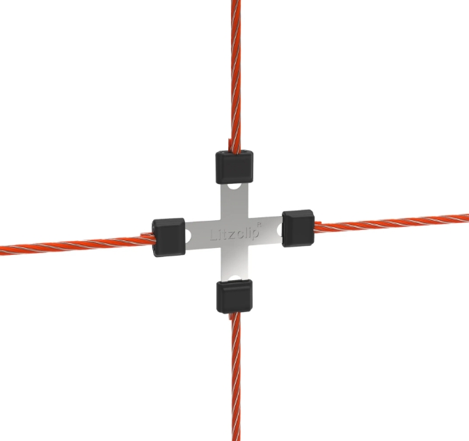 Litzclip Litzen-Kreuzverbinder 3mm, Edelstahl, 5 Stück
