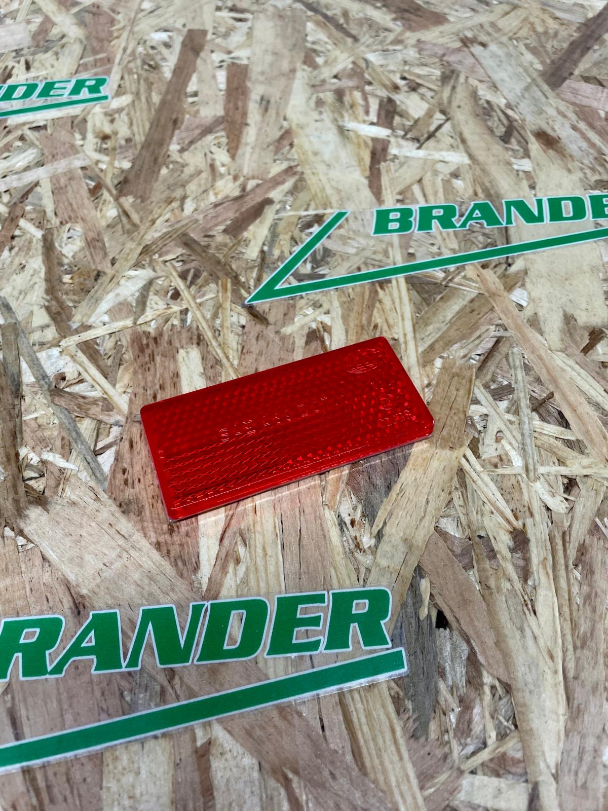 HELLA Rückstrahler rechteckig 70mm rot - selbstklebend