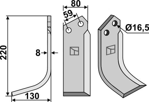 BL5787 Fräsmesser RAB-03L
