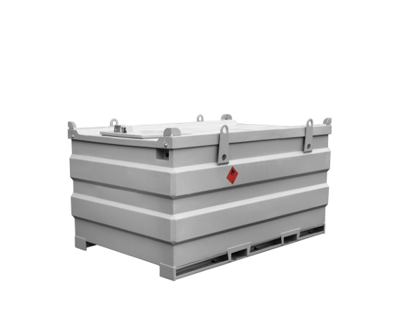 Pressol mobiSTEEL® 3000 l ADR-Dieseltank doppelwandig mit 12 V Hochleistungspumpe, Digitalzähler & 54 l/min Förderleistung