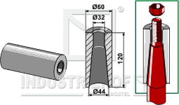 ET10441 Einschweissbuchse für Zinken mit Gewinde M28