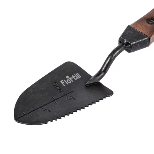 Sämlingspflanzschaufel Flortill mit Nussbaumgriff – 50 mm Pikierkelle