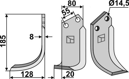 BL6248 Fräsmesser L - passend zu Sicma 4814518