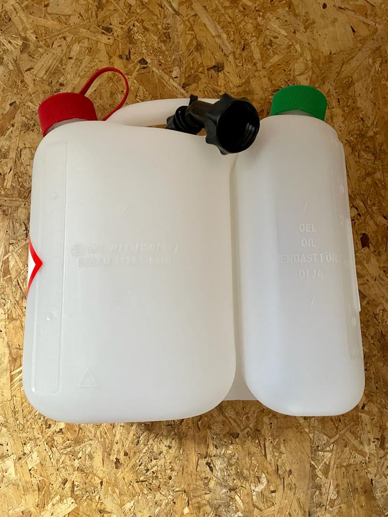 BL14066 Hünersdorff Doppelkanister - 3l Kraftstoff / 1l Kettenöl