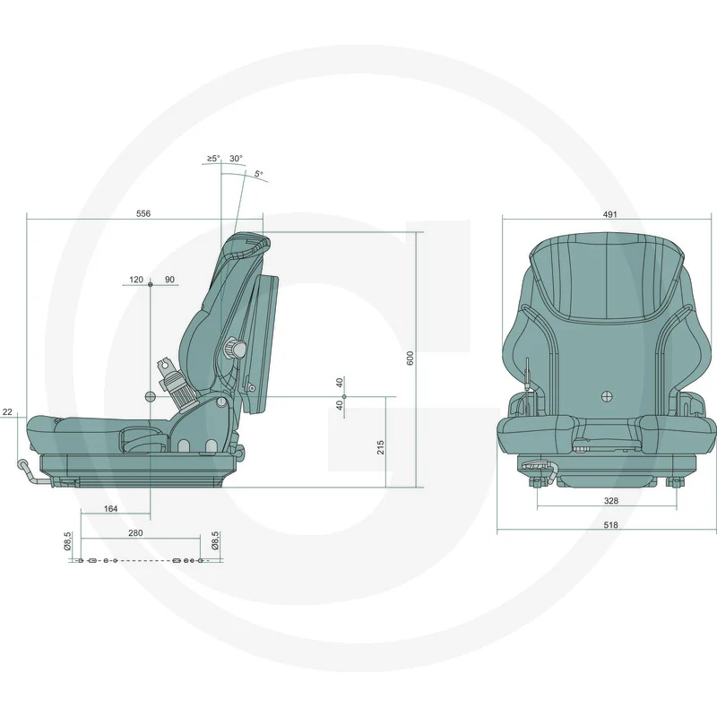 GRAMMER Driver's Seat MSG65/531 - Fabric Cover