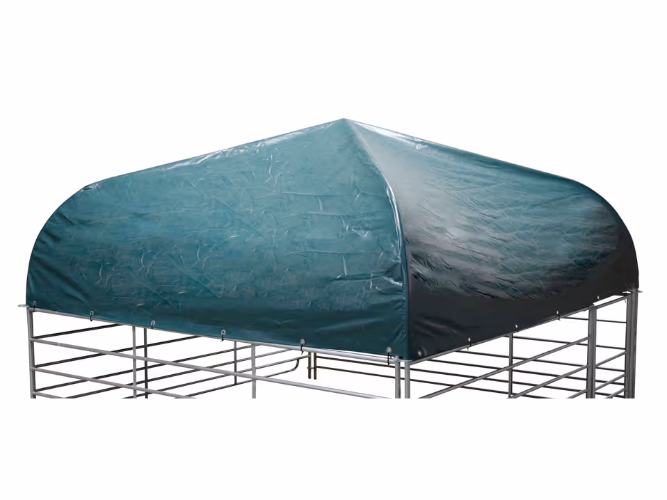 Überdachung für Schafpanele,Set mit Gestänge+Plane, 2,75x2,75m (ohne Horden)