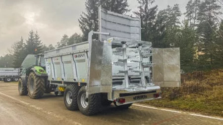 Cynkomet Miststreuer 14 t, 12,9 m³, S355-Aufbau, ADR-Achsen 100 mm