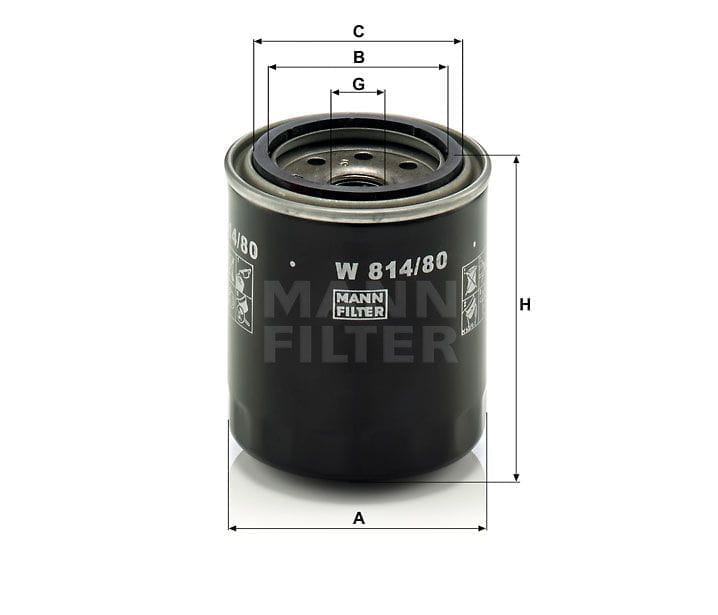 BLW81480 Mann Filter W814/80 Wechselfilter SpinOn