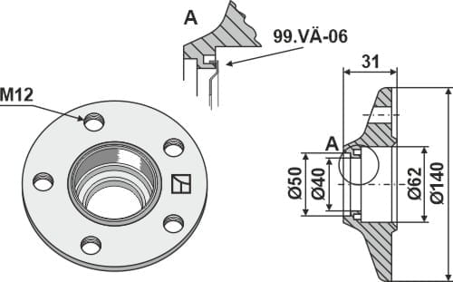 BL29388 Lagerflansch (Altes Modell) - passend zu Väderstad Rapid 413930