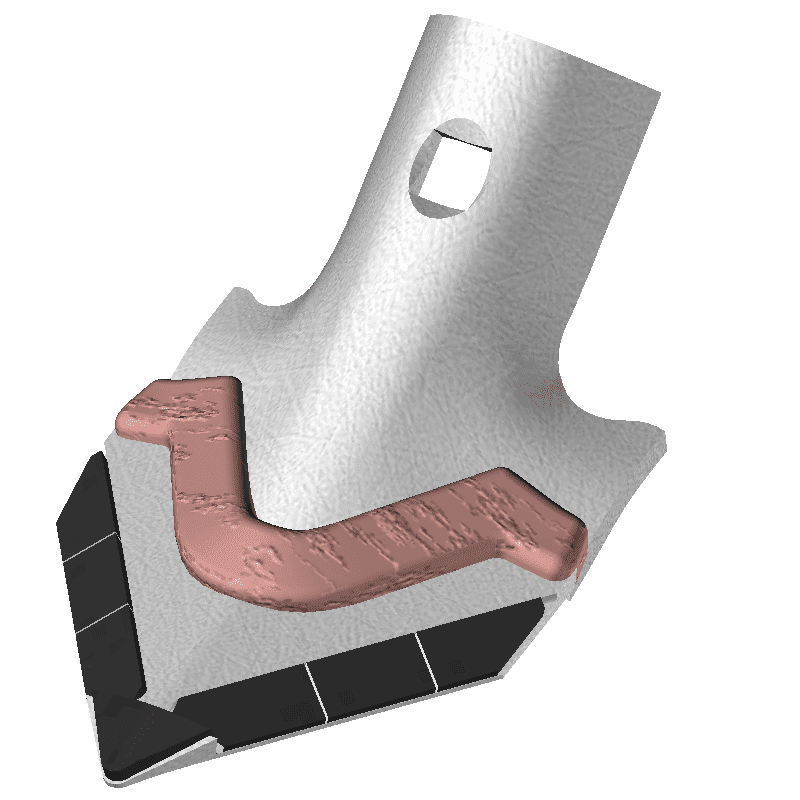 BL40883 Hackschare Universel - Breite 80mm - Hartmetall - Anschraub