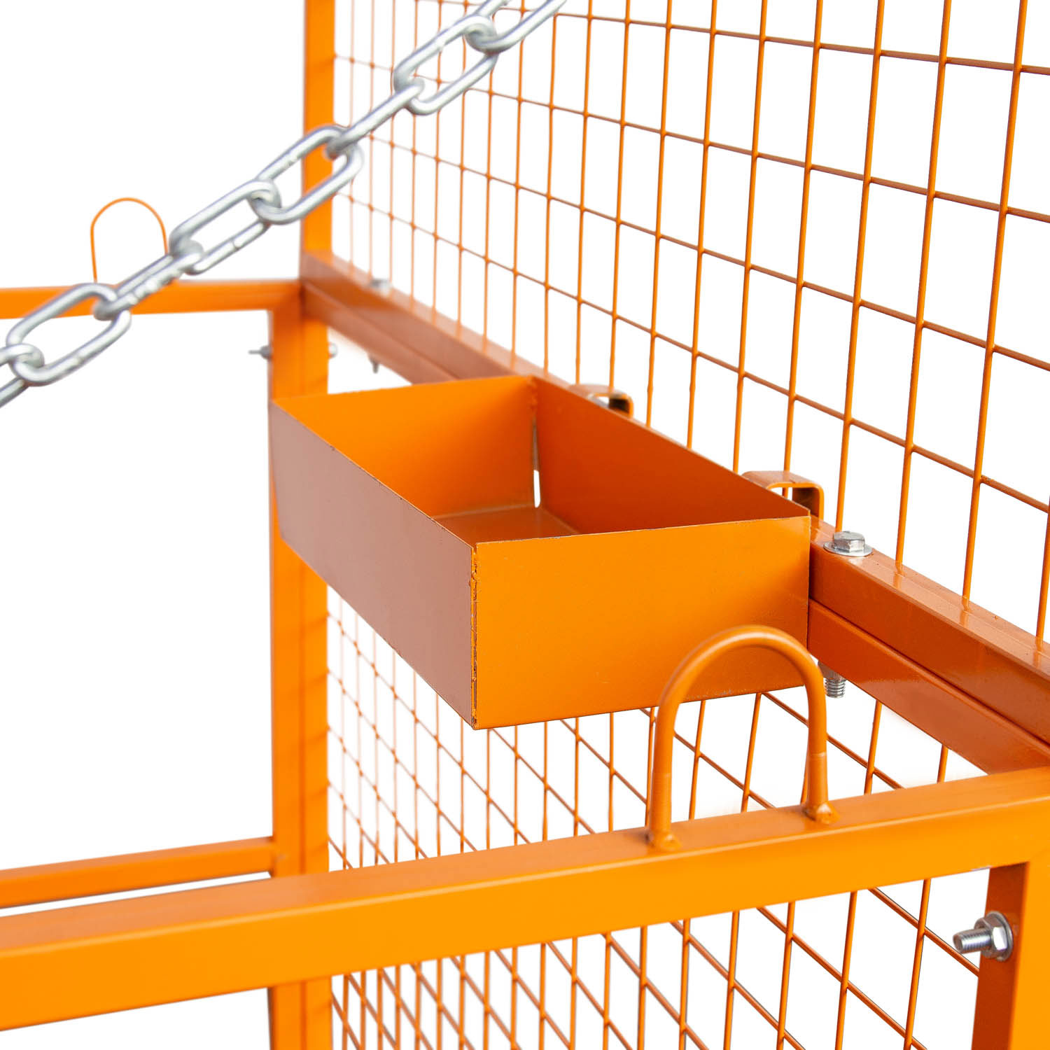 Arbeitsbühne  1143x1070x1100 mm | Stapleraufnahme | seitlicher Einstieg | orange lackiert
