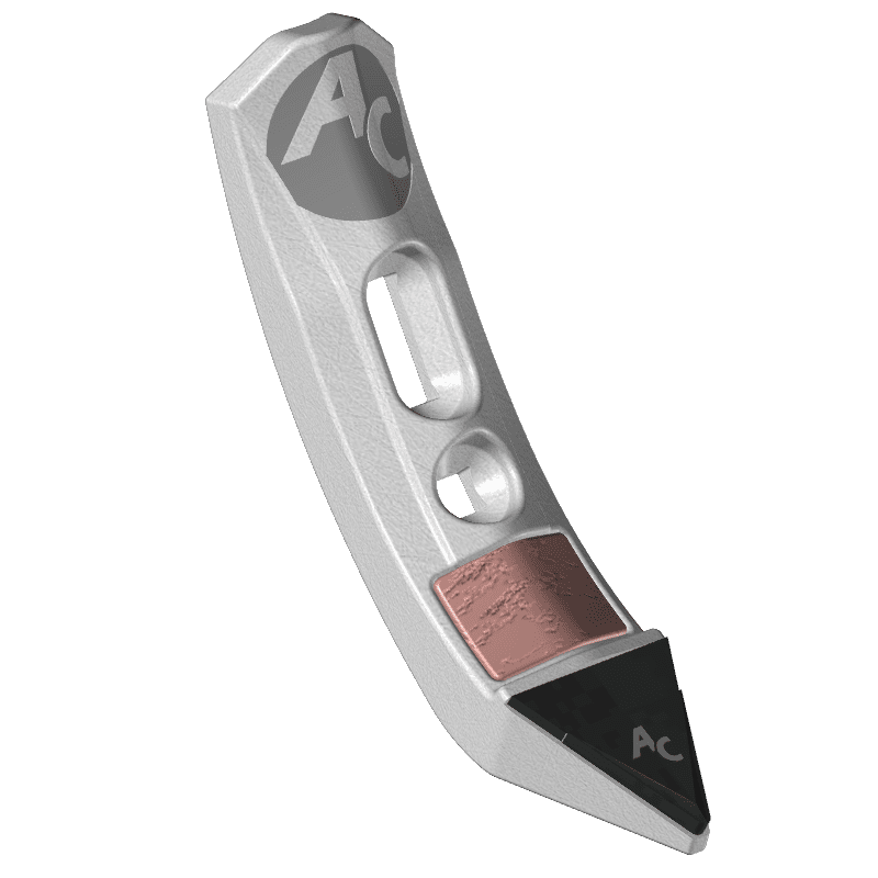 BL41517 Vibrationseggenzinken gebogen  - Breite 60mm - L.A. 35-60 mm - Ø 12