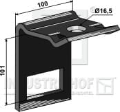 BL28578 Halter für Zinken 70 x 12 mit Verstärkungsfeder 70 x 10