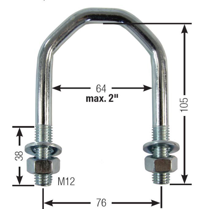 Suevia double clamp 1¼" - 2"