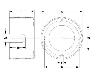 Walterscheid internal protective pot 77x130mm