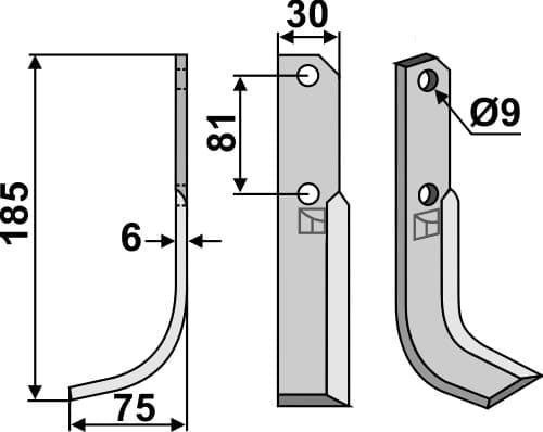 BL4800 Fräsmesser L - passend zu Bertolini S.307 / 01353262