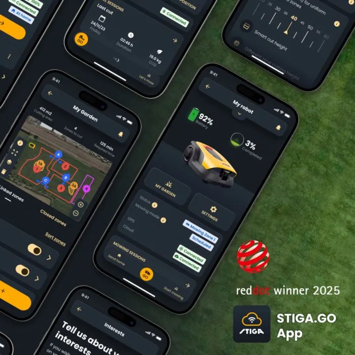 Stiga Mähroboter A 6V kabellos – 600 m², Vista KI-System, 45 % Steigung