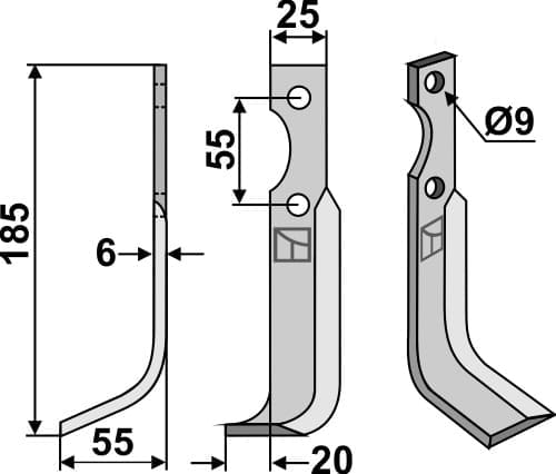 BL4722 Fräsmesser L - passend zu BCS 43433