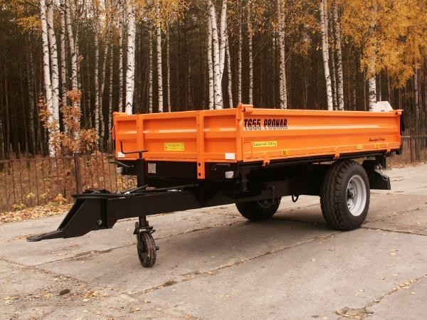 tipp trailer, anhaenger trailer, orange trailer, utility wagon, single axle trailer