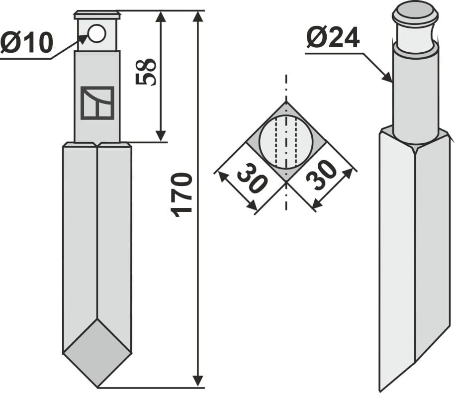 BL6183 Rotorzinken 170mm - passend zu Rau E 35920 / 0035920