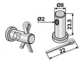 BL4207 Bolzen mit Splint