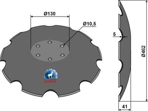 BL30156 Tellerscheibe Ø462mm - passend zu Lemken Heliodor 3490471
