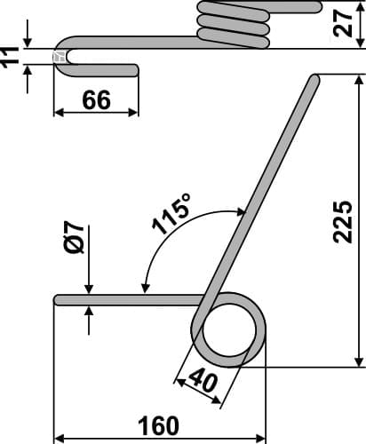 BL29166 Striegelzinken - passend zu Kuhn FJX0348C / Nodet 90FJX0348C