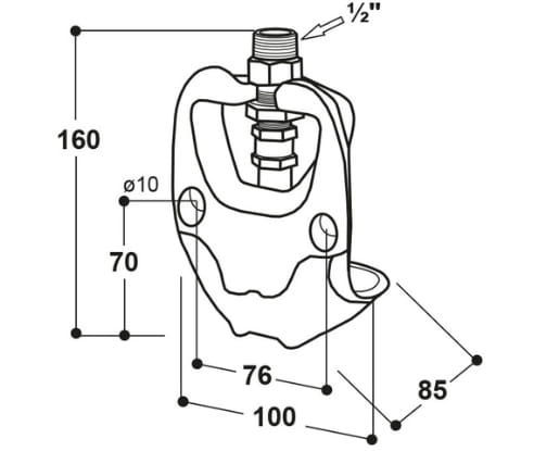 Suevia piglet drinking trough model 90-MS