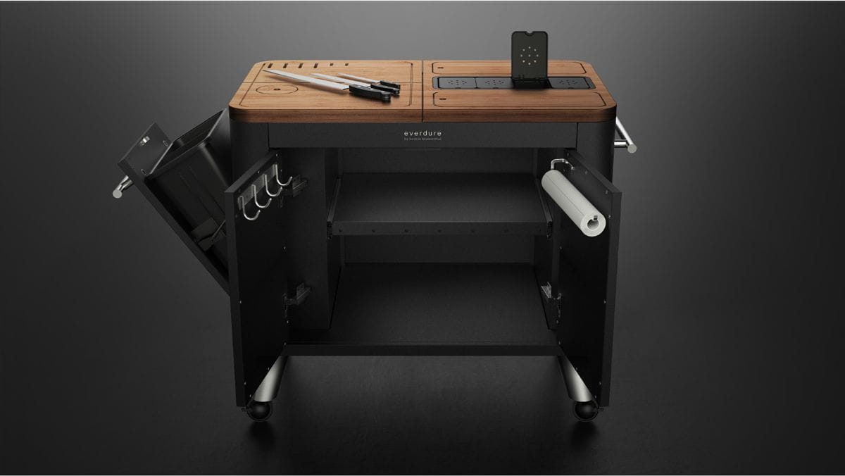 Everdure Mobile Outdoor Küche – Premium Vorbereitungsküche für Grill & BBQ | Farbe: graphit