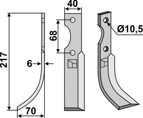 BL4730 Fräsmesser 217x40mm L - passend zu Benassi S.308 - 6CM0114
