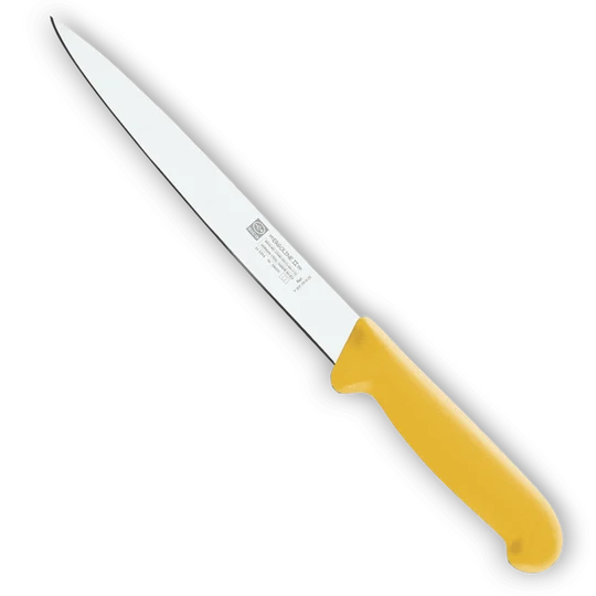 Küchenmesser, Kochmesser, Edelstahl, gelber Griff, Klingel