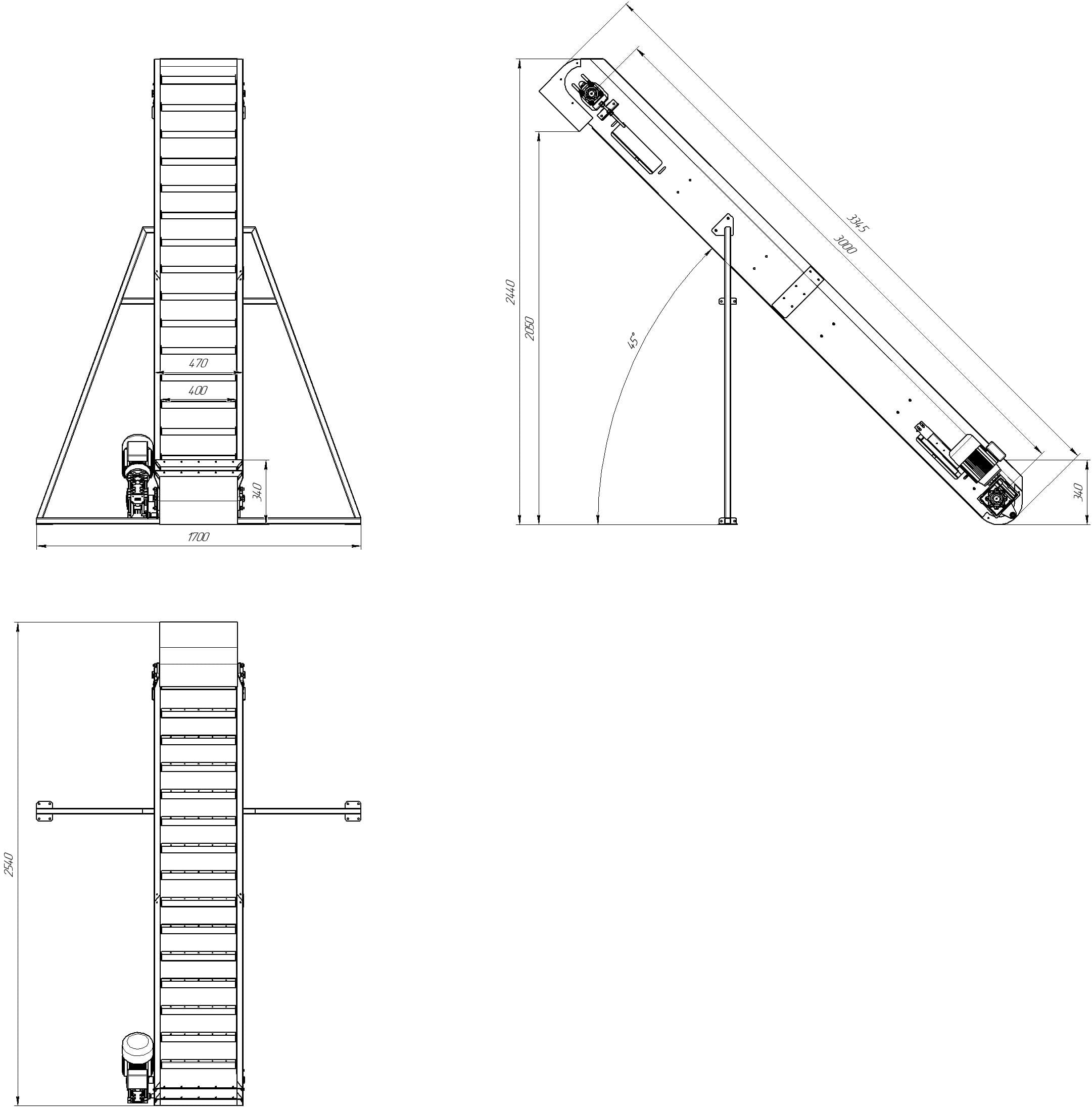 Förderband 3350 × 400 mm mit Lüftungssystem – Hochleistungs-Transportband für Industrie & Produktion