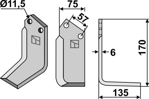 BL5393 Fräsmesser R - passend für Kuhn 521063
