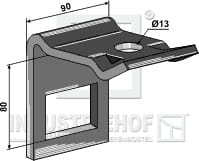BL28616 Halter für Zinken 60 x 12 mit Verstärkungsfeder 60 x 10