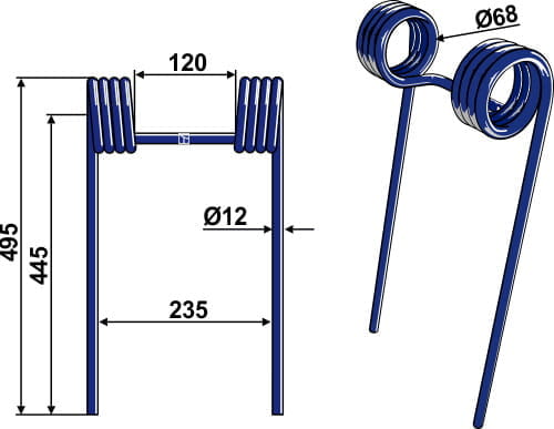 BL29196 Striegelzinken 495mm - passend zu Farmet