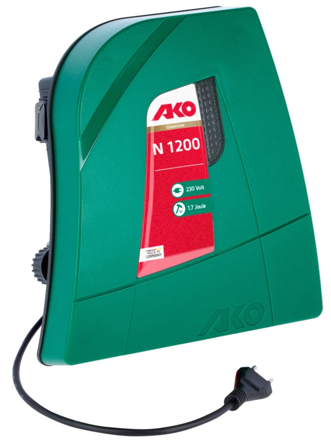 AKO Power N 1200 Weidezaungerät | 230 Volt Netzgerät | 1,7 Joule | Ideal für Pferdekoppeln & Paddocks