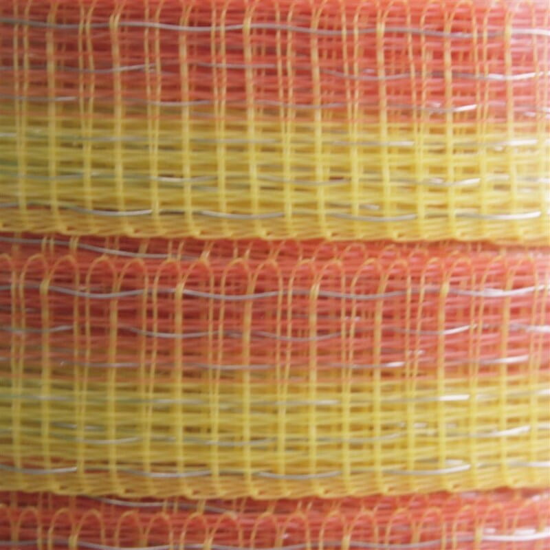 Pasture fence wide tape yellow-orange - 20mm / 200m